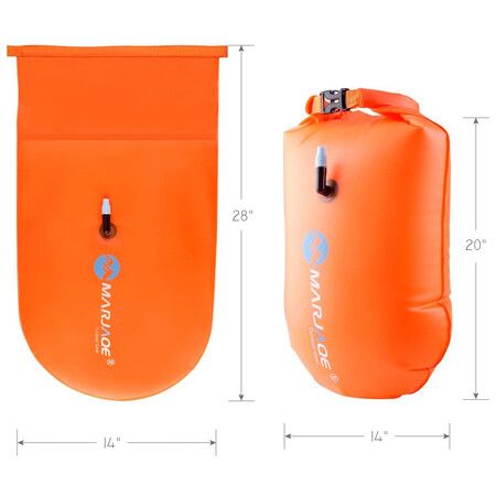 Spacious 20L Waterproof Dry Bag,Swim Buoy,Safety Float,Adjustable Waist Belt - Stay Safe and Dry on During Snorkeling,Surfing,Swimming