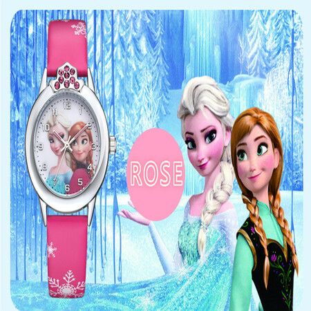 Frozen Cartoon Quartz Watch for Girls - Authentic Student Watch with Lovely Princess Design