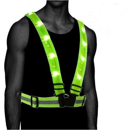 360° LED Reflective High Visibility Vest and Belt: Enhanced Safety and Visibility for Running, Cycling, Outdoor Activities