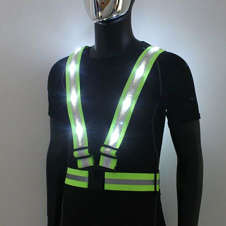 360° LED Reflective High Visibility Vest and Belt: Enhanced Safety and Visibility for Running, Cycling, Outdoor Activities