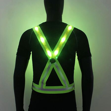 360° LED Reflective High Visibility Vest and Belt: Enhanced Safety and Visibility for Running, Cycling, Outdoor Activities