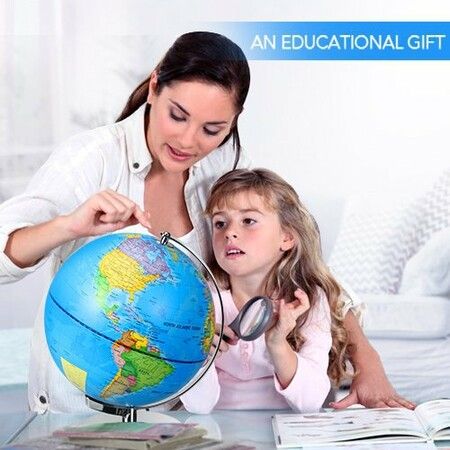 Explore the World: Illuminated 23cm Educational Globe with Stand for Curious Kids