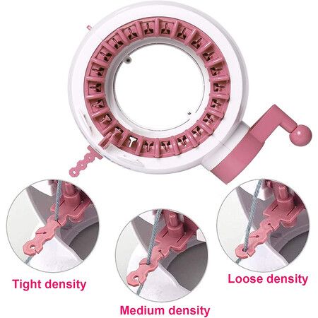 Effortless knitting 22 Needle Smart Knitting Machine with Round Loom and Double Knit Function,Unlock Your Knitting Potential