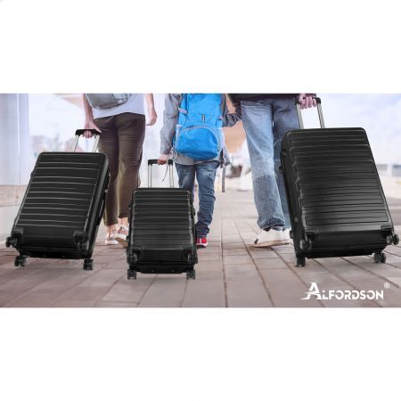 ALFORDSON Luggage 3PCS Set Suitcase Trolley TSA Carry on Hard Case Black