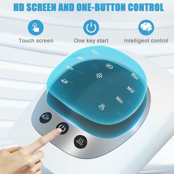 Cordless Knee Massager with Multi-Function Screen, Physical Heating and Vibration Function