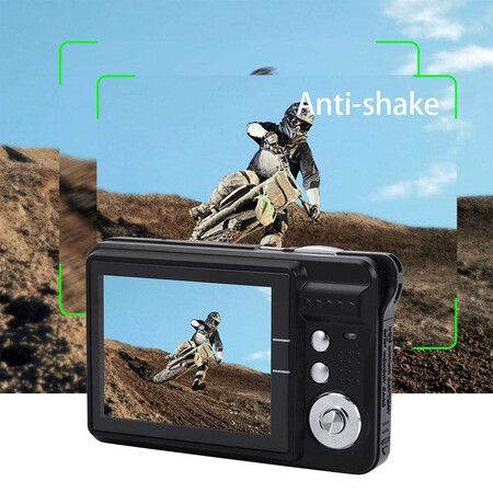 18MP Digital Camera with 8X Zoom: HD Video Camera with Auto Focus, USB Connectivity, Built-in Speaker, and Battery Operation