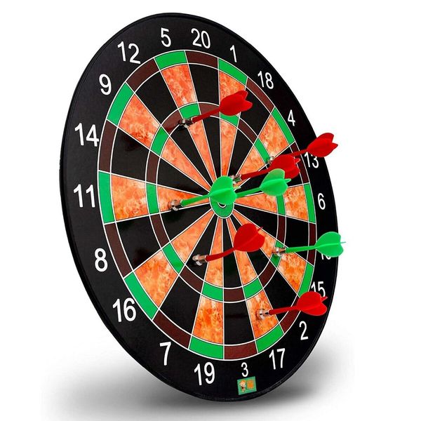 17-Inch Magnetic Dart Board for Indoor Games and Parties (Great gift for all Ages)