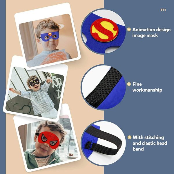 Empower Your Little Heroes 8-set Superhero Capes and Slap Bracelets - Perfect for Dress-Up, Parties, and Imaginative Play