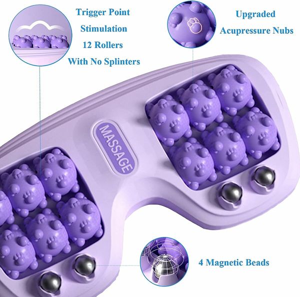 Foot Massager Roller for Plantar Fasciitis Relief in Purple