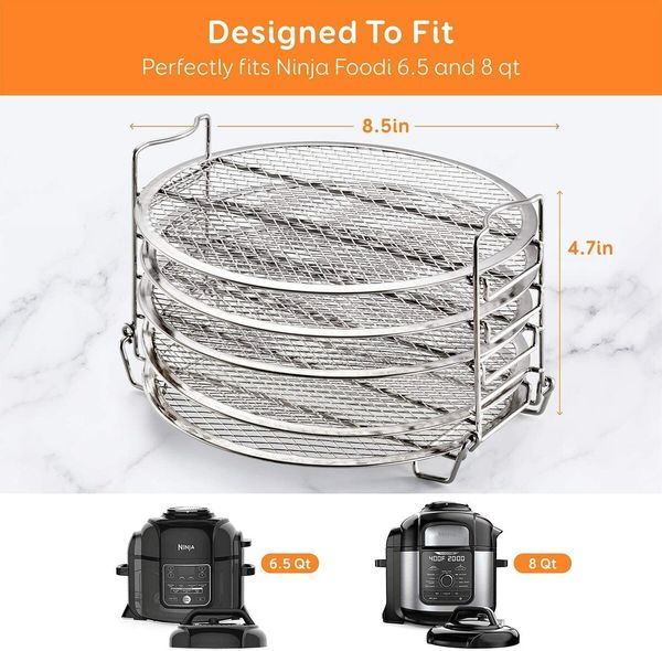 Stainless Steel stand Rack for Ninja Foodi and Instant Pot Pressure Cookers and Air Fryers (6.5 and 8 Qt),Instant Pot Duo Crisp 8 Qt