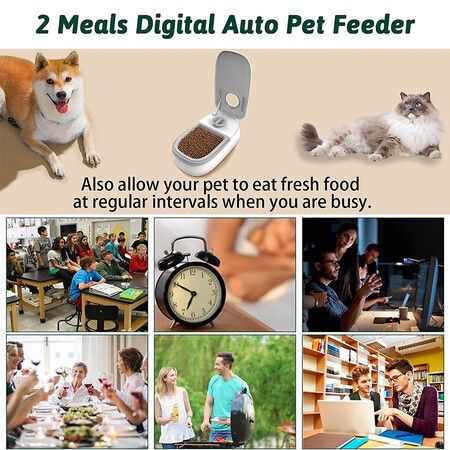 Smart Automatic Digital Pet Feeder Food Dispenser with 48-Hour Timer - Dispenses both Dry and Wet Food, Ideal for Cats and Dogs