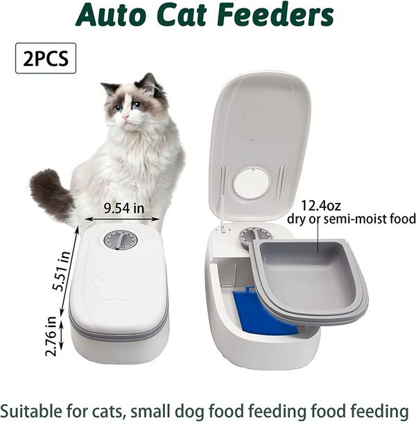 Smart Automatic Digital Pet Feeder Food Dispenser with 48-Hour Timer - Dispenses both Dry and Wet Food, Ideal for Cats and Dogs