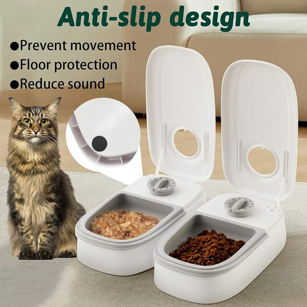 Smart Automatic Digital Pet Feeder Food Dispenser with 48-Hour Timer - Dispenses both Dry and Wet Food, Ideal for Cats and Dogs