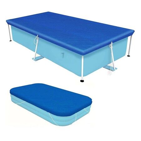 Durable Swimming Pool Cover for Rectangular Frames - UV Protection, Rainproof, and Dust-Resistant(260 x 170cm)