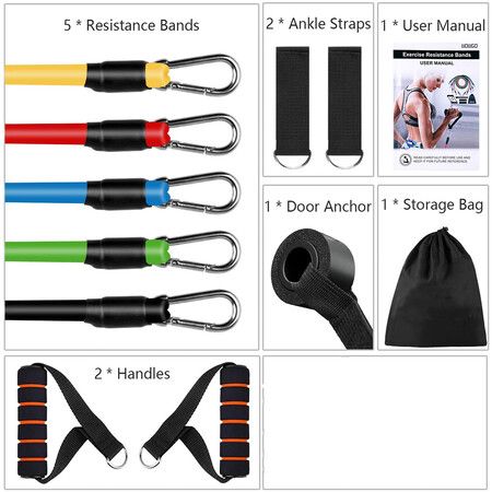 Resistance Bands Set for Exercise: Full Body Workout Bands