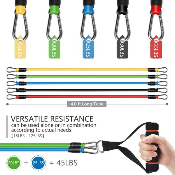 Resistance Bands Set for Exercise: Full Body Workout Bands