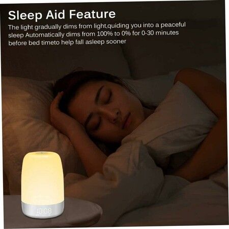 Wake Up Naturally Sunrise Simulation Alarm Clock with LED Night Light for Gentle Mornings