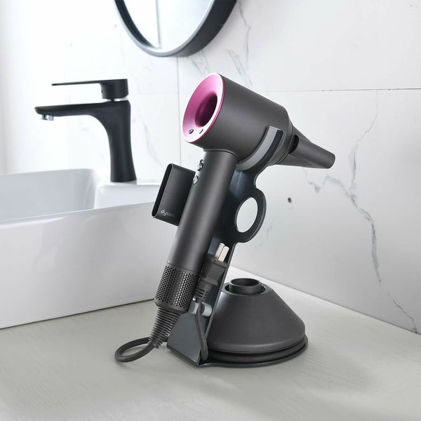 Premium Bathroom Hair Dryer Holder & Stand for Dyson Supersonic Keeps Hair Dryer and Accessories Organized