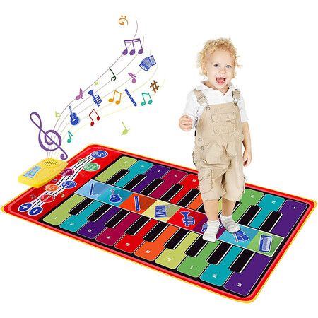 Interactive Piano Mat for Kids - Dual Play Modes for Boys and Girls - Musical Keyboard Playmat