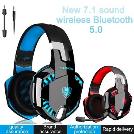 Versatile Gaming Headset:  Head Mounted/Bluetooth, Wired and Wireless with Immersive Surround Sound