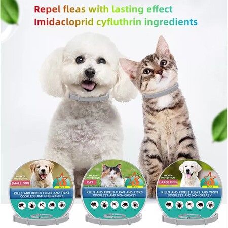 4-Pack of 70cm Anti-Parasitic Collars for Cats - Effective Flea and Tick Protection