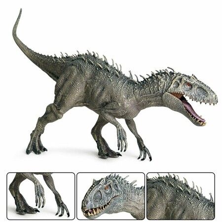 Unleash the Savage Indominus Rex: Open-Mouth Action Figure Toy from Dinossauro World