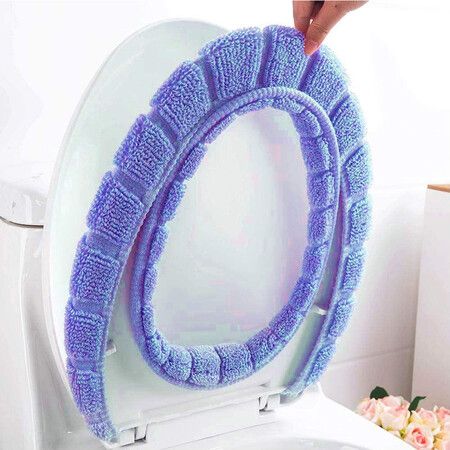 5 Pack of Thicker, Soft Toilet Seat Covers in Assorted Colors for a Comfortable Bathroom Experience