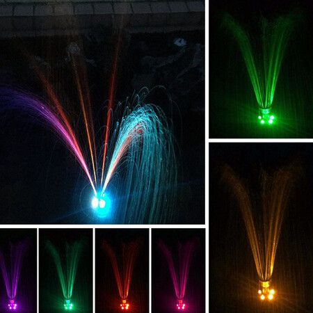 Solar-Powered Fountain with Illuminating LED Lights