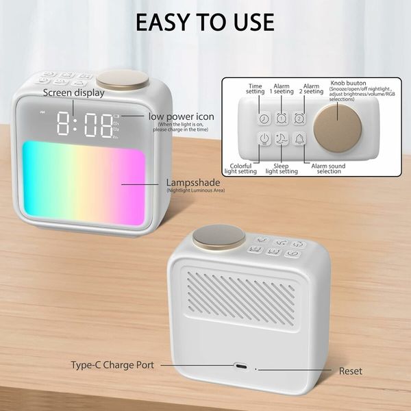 Hatch Alarm Clock: Wake-Up Light and Sound Machine for Heavy Sleepers and All Ages