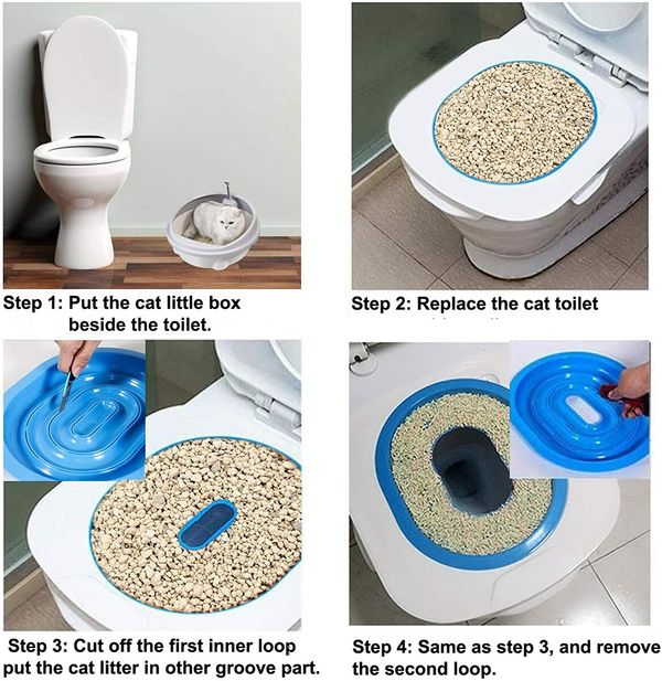 Cat Training All-in-One Toilet Training Kit with Professional Urinal Seat