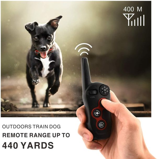 Anti-Bark Dog Training Collar with 1000-1500ft Long Remote Range, Waterproof Design, and Rechargeable Battery