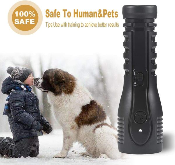 Ultimate Dog Training Tool: Ultrasonic Infrared Anti-Barking Repeller with Rechargeable Battery, LED Flashlight