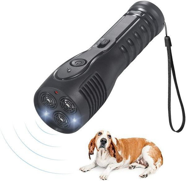 Ultimate Dog Training Tool: Ultrasonic Infrared Anti-Barking Repeller with Rechargeable Battery, LED Flashlight