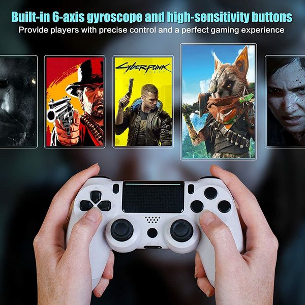 Wireless Bluetooth Controller for PS4, Compatible with Ps4, Silm, Pro PC