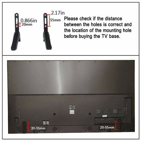 Universal TV Stand Base: LANMI Table Top Pedestal Mount for Samsung, Song, and TCL TVs