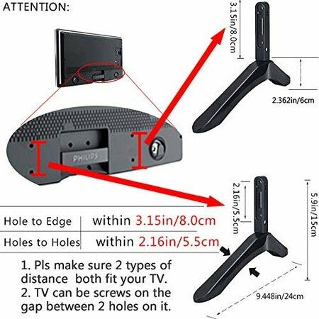 Universal TV Stand Base: LANMI Table Top Pedestal Mount for Samsung, Song, and TCL TVs