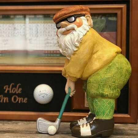 Resin Golf Gnome Statues for Garden - Craft Ornaments for Outdoor Décor