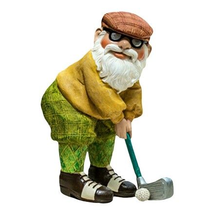 Resin Golf Gnome Statues for Garden - Craft Ornaments for Outdoor Décor