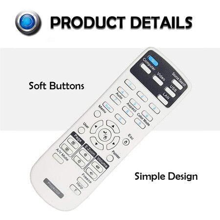 Universal Remote Control for Epson Home Cinema Projectors (CB-X05, X31, X36, X39, U32, W32, S41)