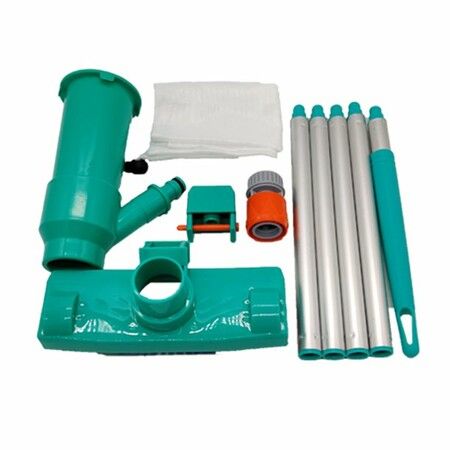 Above Ground Pool Cleaning Kit - Portable Jet Cleaner, Brush, and Detachable Pole - For Spas, Ponds, and Pools