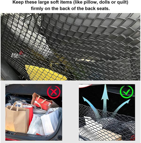 120X70CM Large Dog Barrier Pet Divider Net for SUV,Vans,Trucks Keeps your Dog Cat safely contained in the back seat,Easy to install and remove