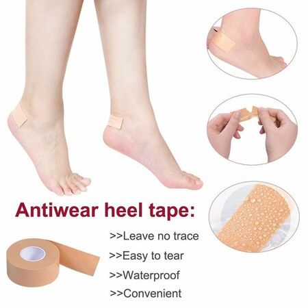 Adhesive Moleskin Tape for Blister Prevention - 2 Rolls of Protective Pads for Feet