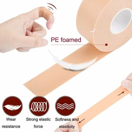 Adhesive Moleskin Tape for Blister Prevention - 2 Rolls of Protective Pads for Feet