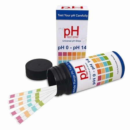 100-Pack Universal pH Test Strips with 0-14 Full Range, Accurate and Quick pH Testing for MUrine,Saliva,Drinking Water,Labs,Aquariums,Gyms,Pools