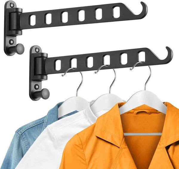 Space-Saving Solution - Wall Mounted Clothes Hangers with Swing Arms for Easy Drying