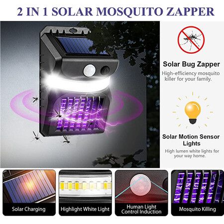 Solar Mosquito Zapper: Protect Your Outdoors from Pesky Insects (2-Pack)