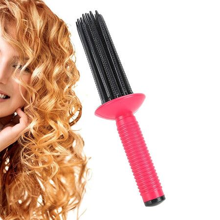 Fluffy Curling Roll Comb: Create Voluminous, Anti-Slip Curls with Ease