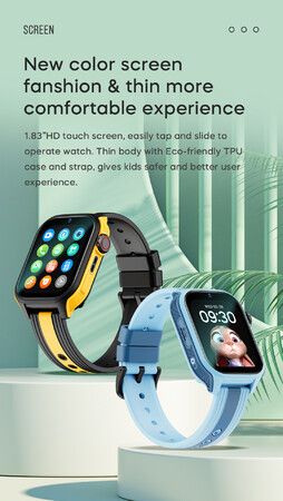 Kids GPS Smartwatch with SOS,Video Call,Sim Card,WiFi Chat,Camera,Flashlight and Waterproof Design