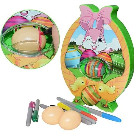 Easter Egg Dye Decorator Machine and 8 Colourful Marker Pens for Custom Easter Egg Designs