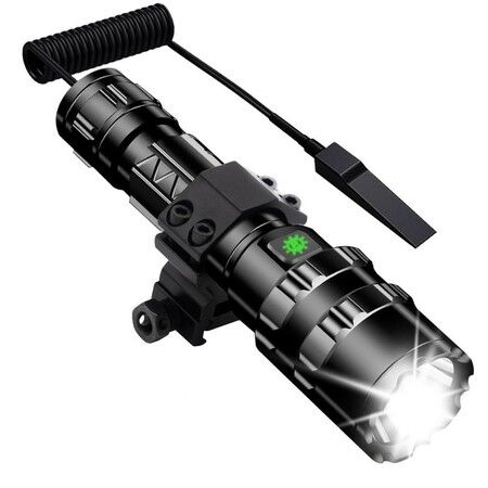 Ultra-Bright Tactical Flashlight Night Scout Torch Set:L2 fish light, USB rechargeable, waterproof